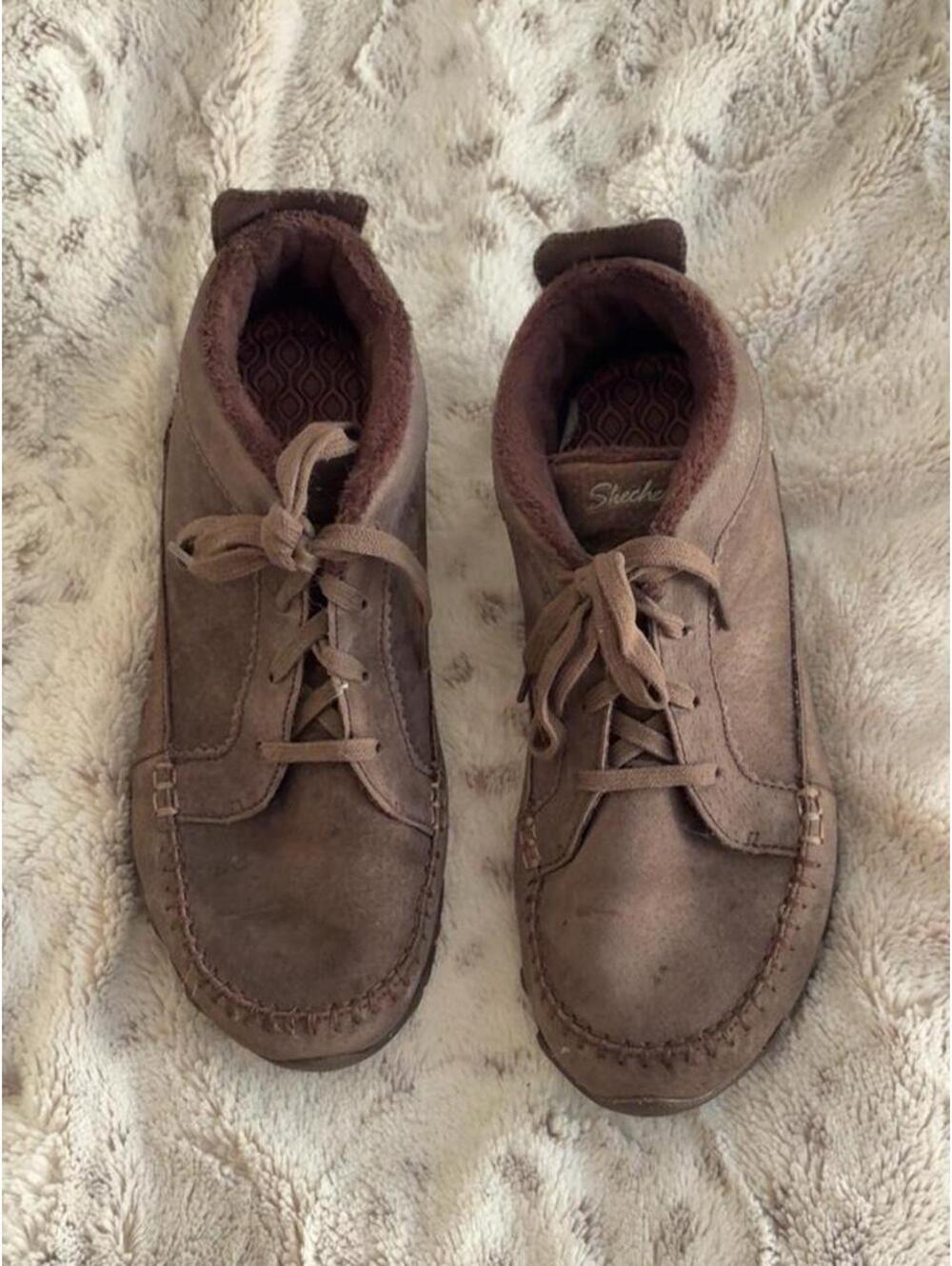mocha brown skechers sneakers